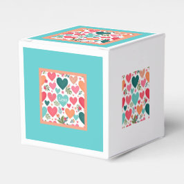 Tropiska hjärtan och blommor Alla hjärtans dag Presentaskar