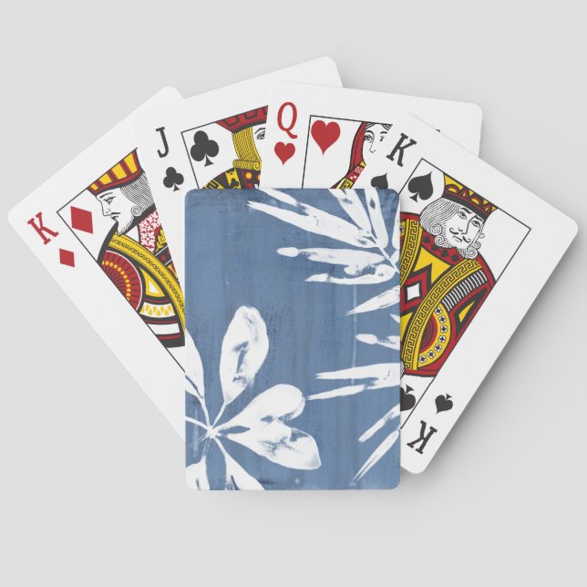 Tropiska indigo Impressions - Tropical Greenery Casinokort (Baksidan)