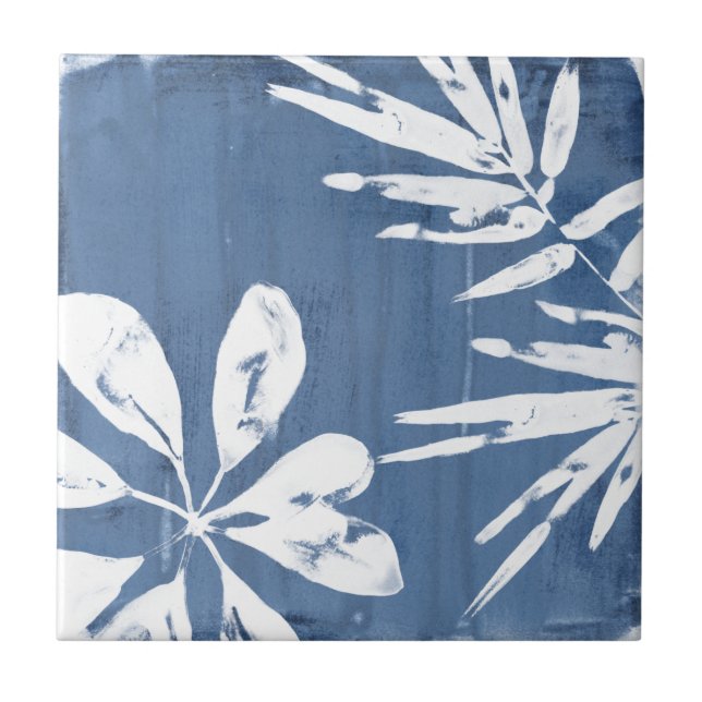 Tropiska indigo Impressions - Tropical Greenery Kakelplatta (Framsidan)