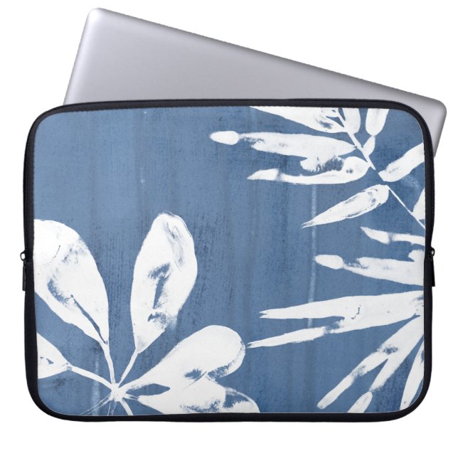Tropiska indigo Impressions - Tropical Greenery Laptop Fodral (Framsidan)