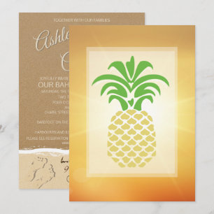Tropiska invigningar av ananas inbjudningar