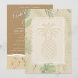 Tropiska invigningar av ananas inbjudningar