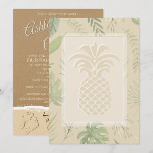 Tropiska invigningar av ananas inbjudningar