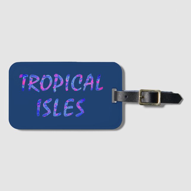 Tropiska Isles-Brwn Bagagebricka (Framsida horisontal)