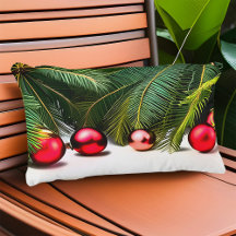 Tropiska julen Handflatan Träd Ornaments Röda Grön