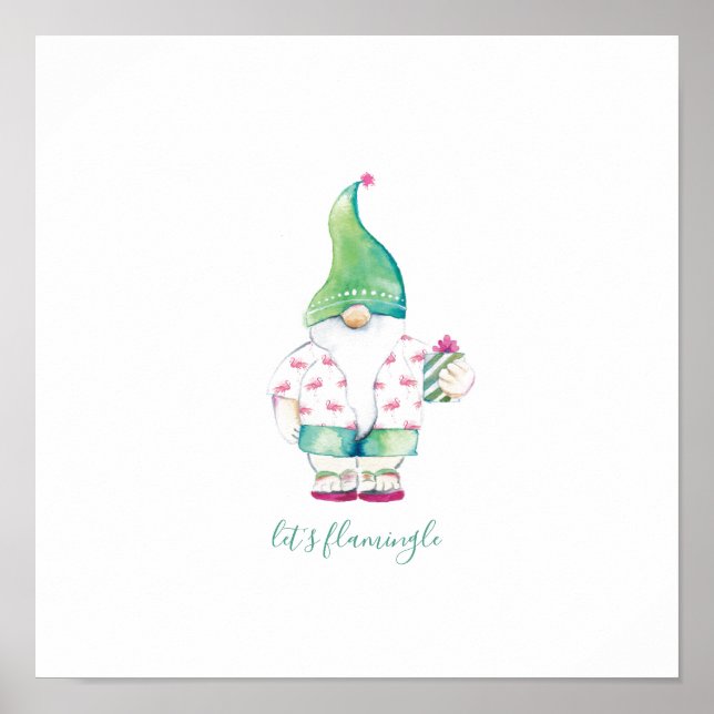 Tropiska julfärgsbilder poster (Framsidan)