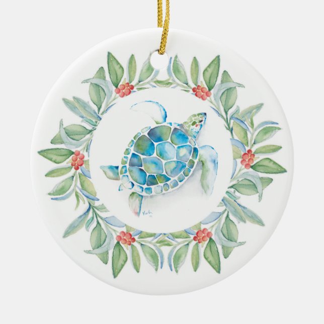 Tropiska Julgran Ornament Sea Turtle (Framsidan)