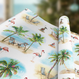 Tropiska julklappen Handflatan Träd Beach Presentpapper