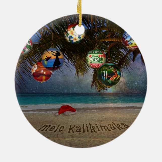 Tropiska julprydnader julgransprydnad keramik (Baksidan)