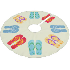 Tropiska julstranden Flinflip flops Sandals Julgransmatta Borstad Polyester