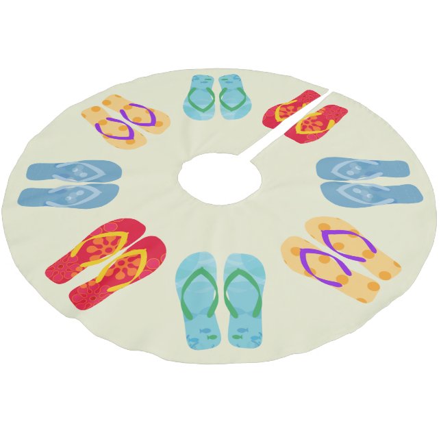 Tropiska julstranden Flinflip flops Sandals Julgransmatta Borstad Polyester (Vinklad)