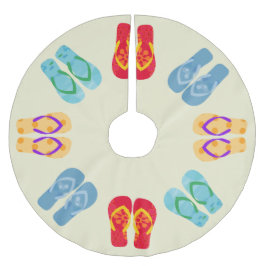 Tropiska julstranden Flinflip flops Sandals Julgransmatta Borstad Polyester