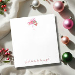 Tropiska jultomten Anteckningsblock Rosa Flamingo<br><div class="desc">Lägg till en stänk av tropisk cheer i dina helgdagar med dessa anteckningsblock under julen som har en fin vattenfärgad rosa flamingo med en helgdag andedräkt. De här anpassningsbar-anteckningsblocken är personliger som är designade av Victoria Grigaliunas, en Handflatan Beach-konstnär i Florida, med hjälp av fält som är lätt att redigera,...</div>