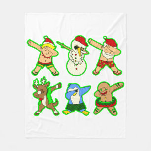 tropiska jultomten semesterchristmas fleecefilt