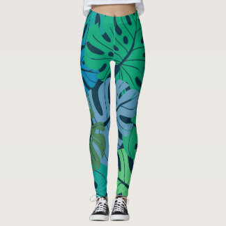Tropiska jungle Handflatan utan sjölösa Mönster Leggings