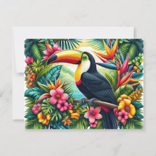 Tropiska/jungle Toucan-fåglar Vykort