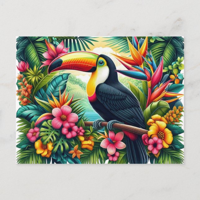 Tropiska/jungle Toucan-fåglar Vykort (Framsida)