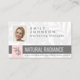 Tropiska kanalen Rosa Beauty Photo & Logotyp Perso Visitkort