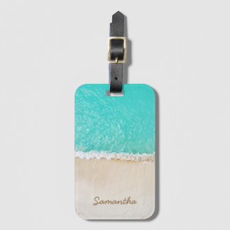 Tropiska karibiska Beach, Vågar och Sand Bagagebricka