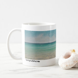 Tropiska karibiska persiko-paradisekaféet Mugg