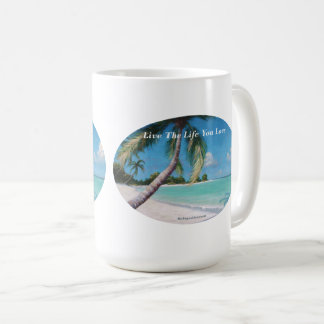 Tropiska karibiska stranden - Lev livet du Kärlek Kaffemugg