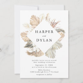 Tropiska Kärlek Watercolor Blommigt Bröllop Inbjudningar