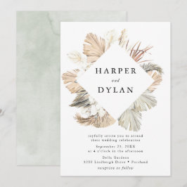 Tropiska Kärlek Watercolor Blommigt Bröllop Inbjudningar