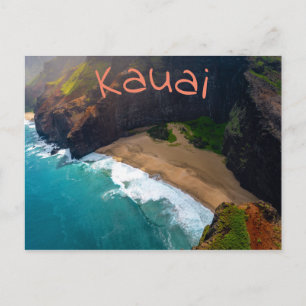 Tropiska Kauai Hawaiianska ön Kusten Vykort