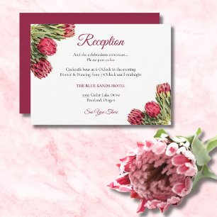 Tropiska King Protea Blommor Bröllop Sage Grön Tilläggskort