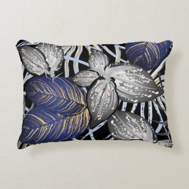 Tropiska klassen är en Blommigt av typen Blue, Sil Prydnadskudde