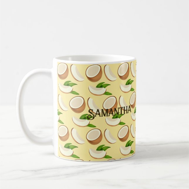 Tropiska kokosnötter kaffemugg (Vänster)