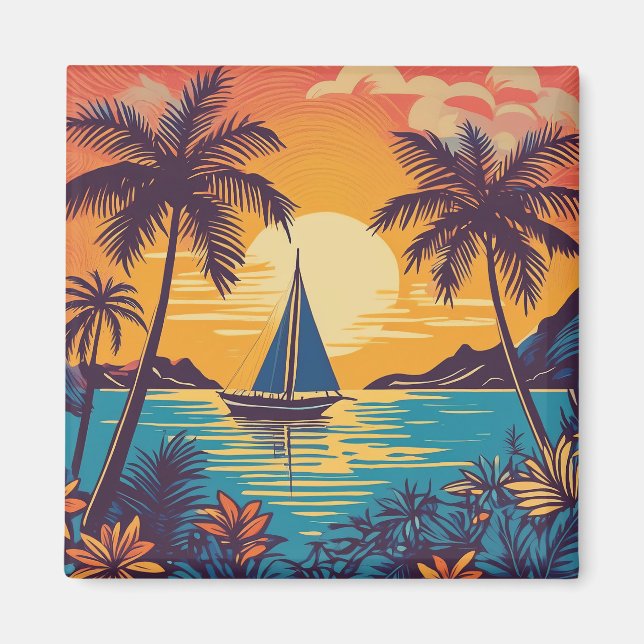 Tropiska konst magnet (Framsidan)