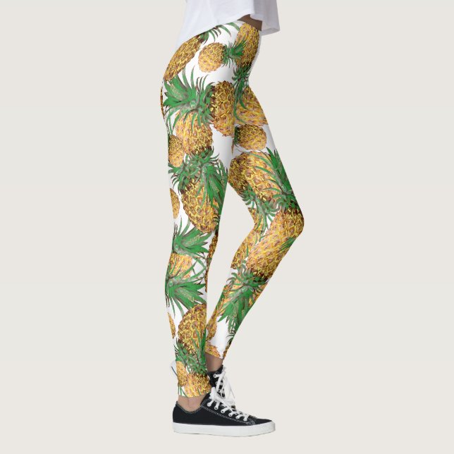 Tropiska läckra ananasmönster mästarleggings leggings (Höger)