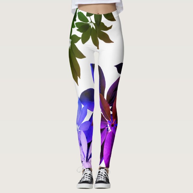 Tropiska läder Art Leggings (Framsida)