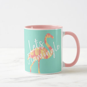 Tropiska Låt oss Flamingle Flamingo & Pineappel Mugg