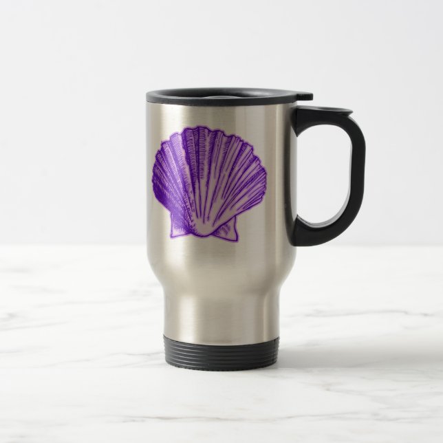 Tropiska Lila Sea Snäcka Mugg (Höger)