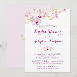 Tropiska Lilan Orchid Inbjudningskort för möhippan