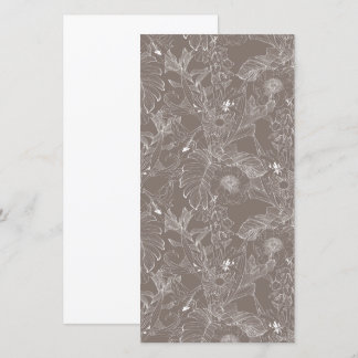 Tropiska linor och handflatan löv. meddelande