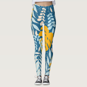 Tropiska Löv: Abstrakt Jungle Leggings