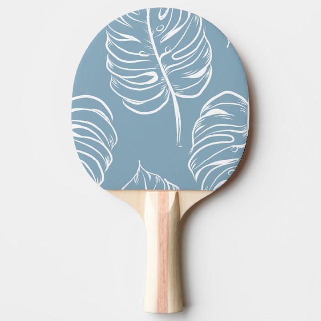 Tropiska Löv Abstrakten: Sömlös Greenery. Pingisracket (Framsidan)