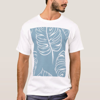 Tropiska Löv Abstrakten: Sömlös Greenery. T Shirt