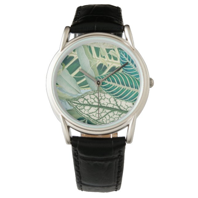 Tropiska löv armbandsur (Framsida)