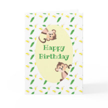 Tropiska Löv Banana Peels från Grattis på födelsed