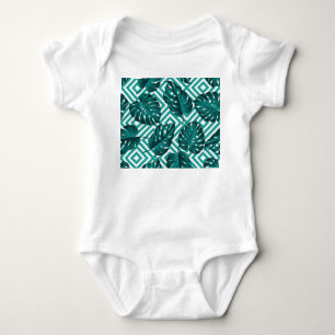 Tropiska Löv: Blommigt Sömlöst Mönster. T Shirt