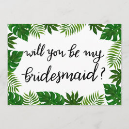 Tropiska Löv | BRÖLLOP | Bridesmaid Inbjudningar