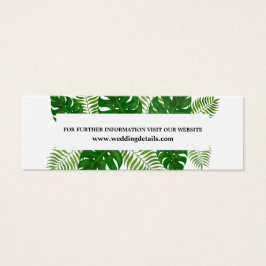 Tropiska Löv | Bröllop webbplats Litet Visitkort