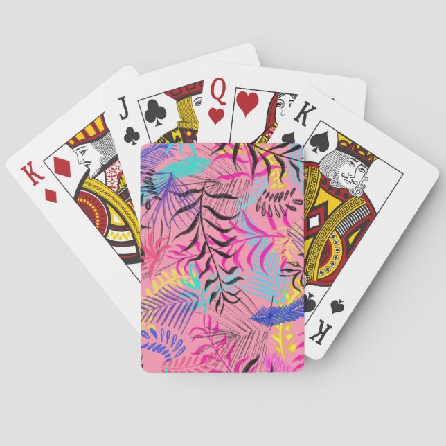 Tropiska Löv Casinokort (Baksidan)