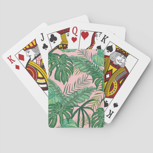 Tropiska Löv Casinokort (Baksidan)