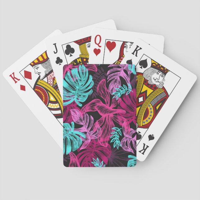 Tropiska Löv Casinokort (Baksidan)