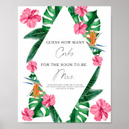 Tropiska löv - Gissa hur många Kork Poster